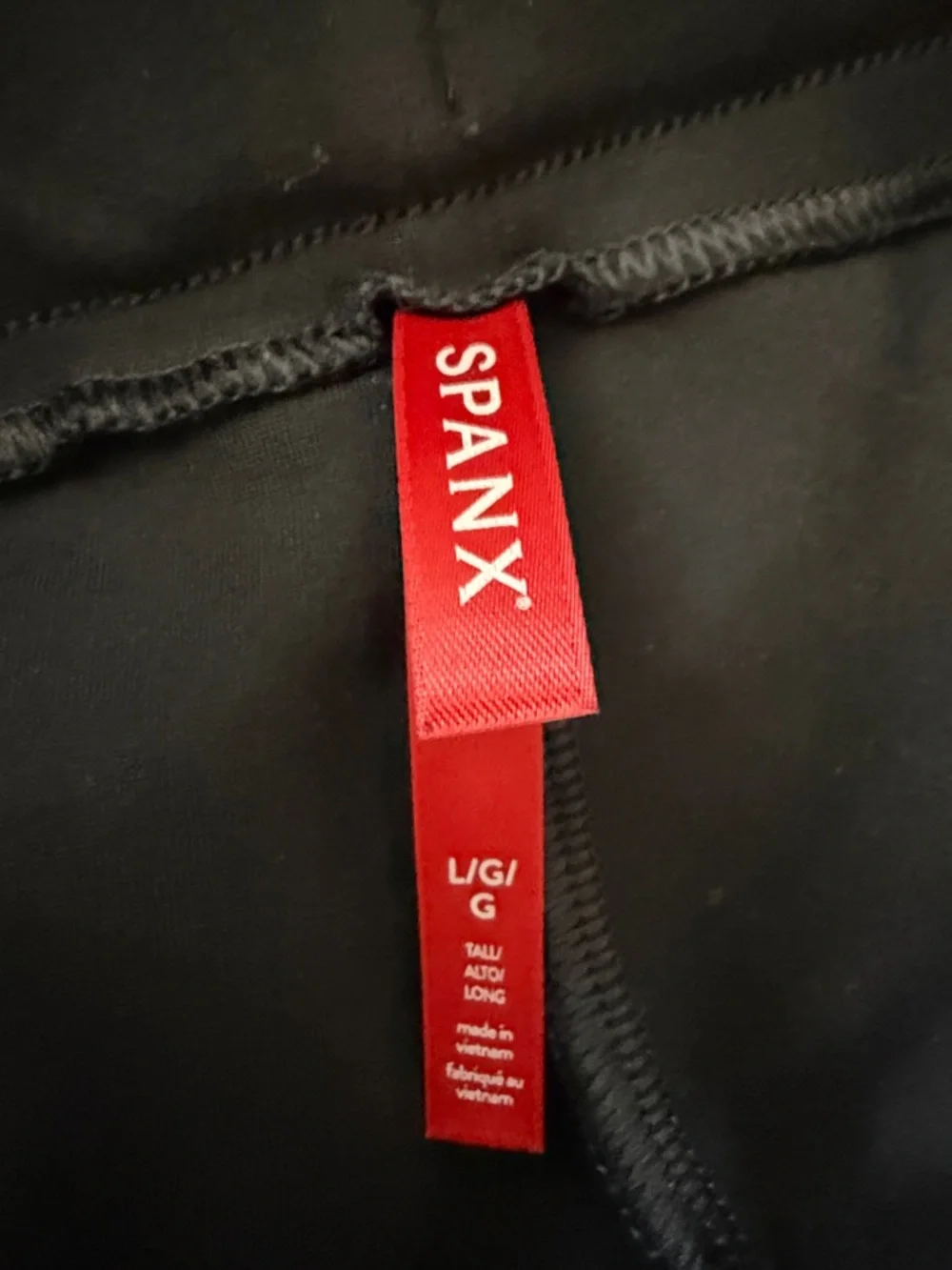 SPANX Black The Perfect Pant Flare Split Leg Pants Size Large Tall - Picture 9 of 10